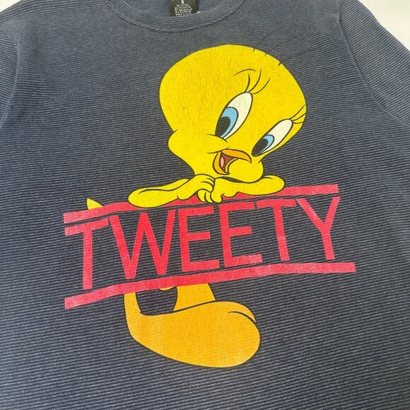 Vintage Warner Bros. Tweety Bird Striped Tee S - Picture 2 of 4